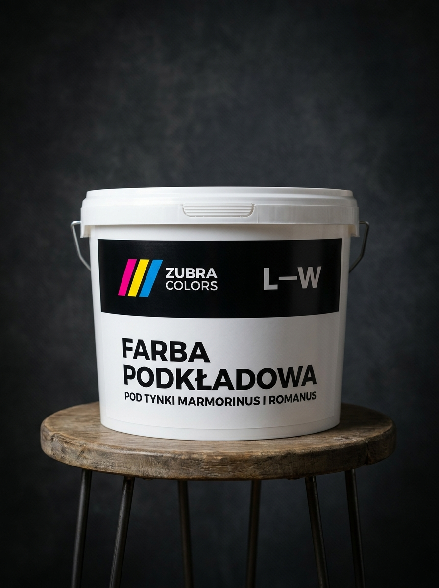 Farba podkładowa pod tynki Marmorinus i Romanus, banka ZUBRA COLORS