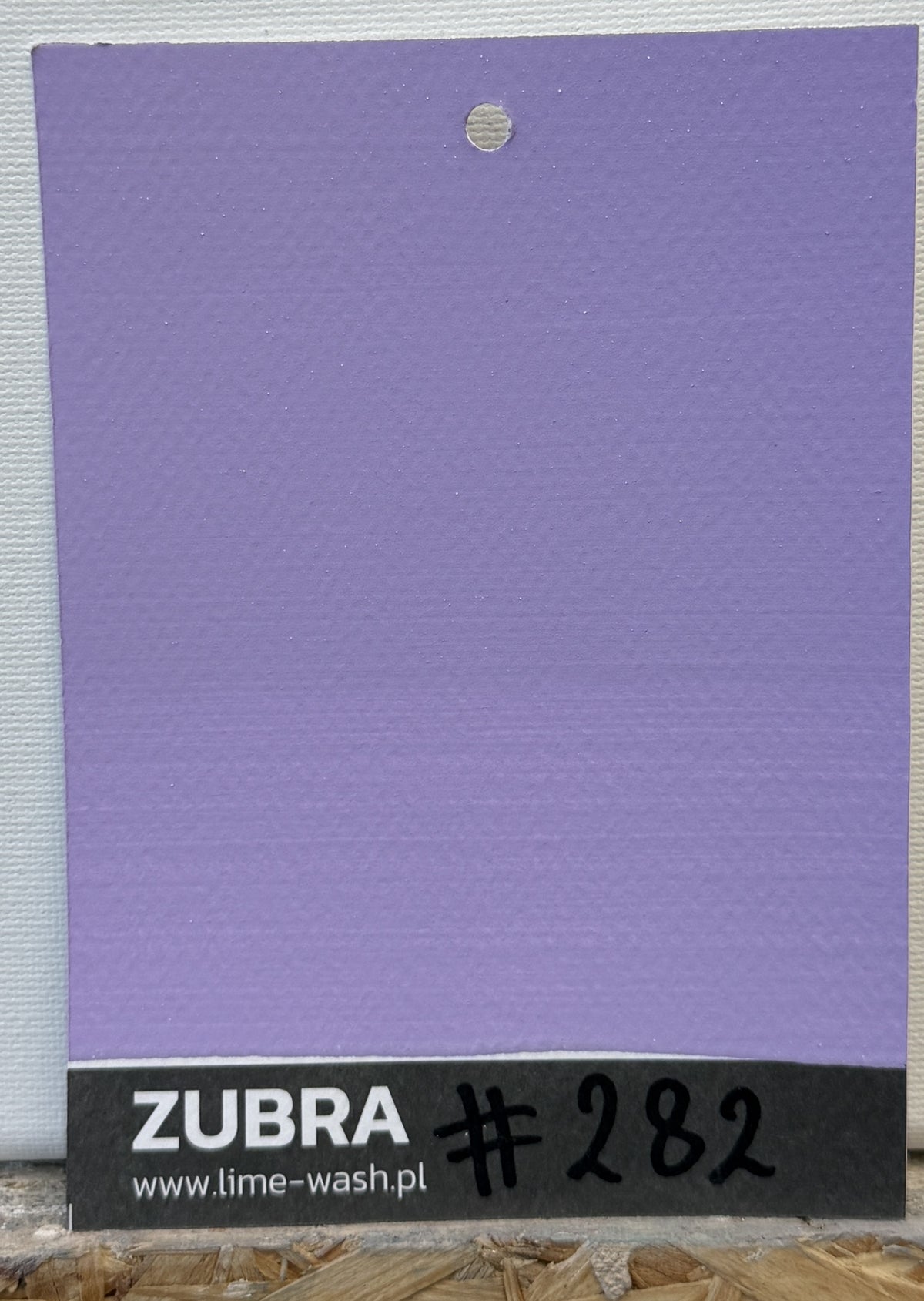 ZUBRA COLORS #282 Iris Cloud — próbka koloru farby Limewash
