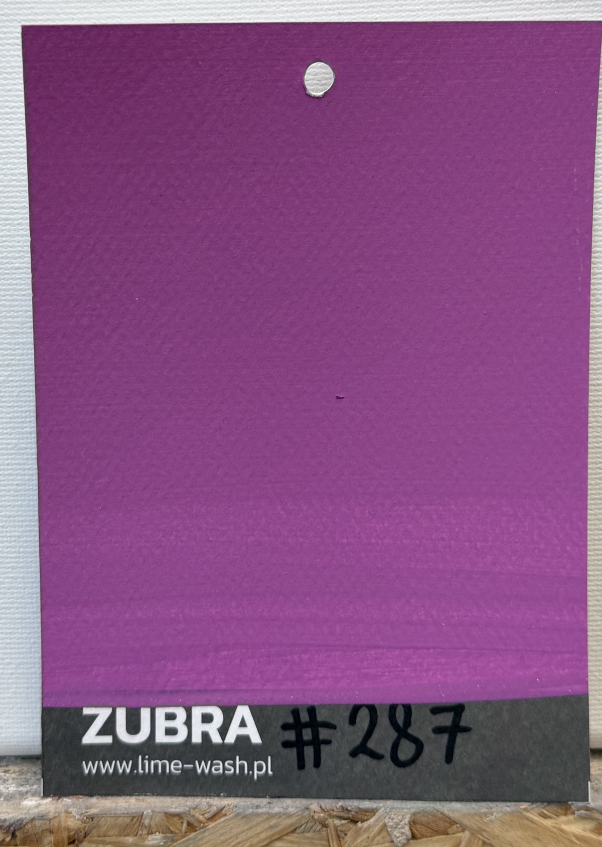 ZUBRA COLORS #287 Deep Orchid — próbka koloru farby Limewash