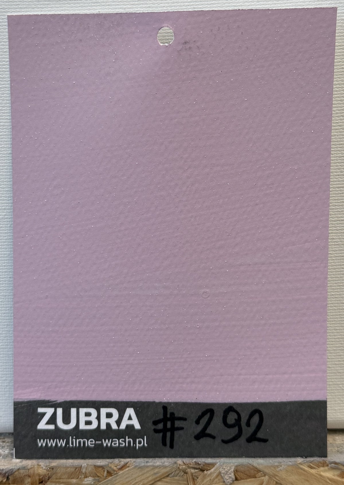 ZUBRA COLORS #292 Dusty Mauve — próbka koloru farby Limewash